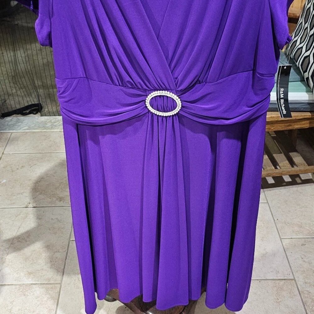 R&M Richards Purple Cocktail Dress Size 18